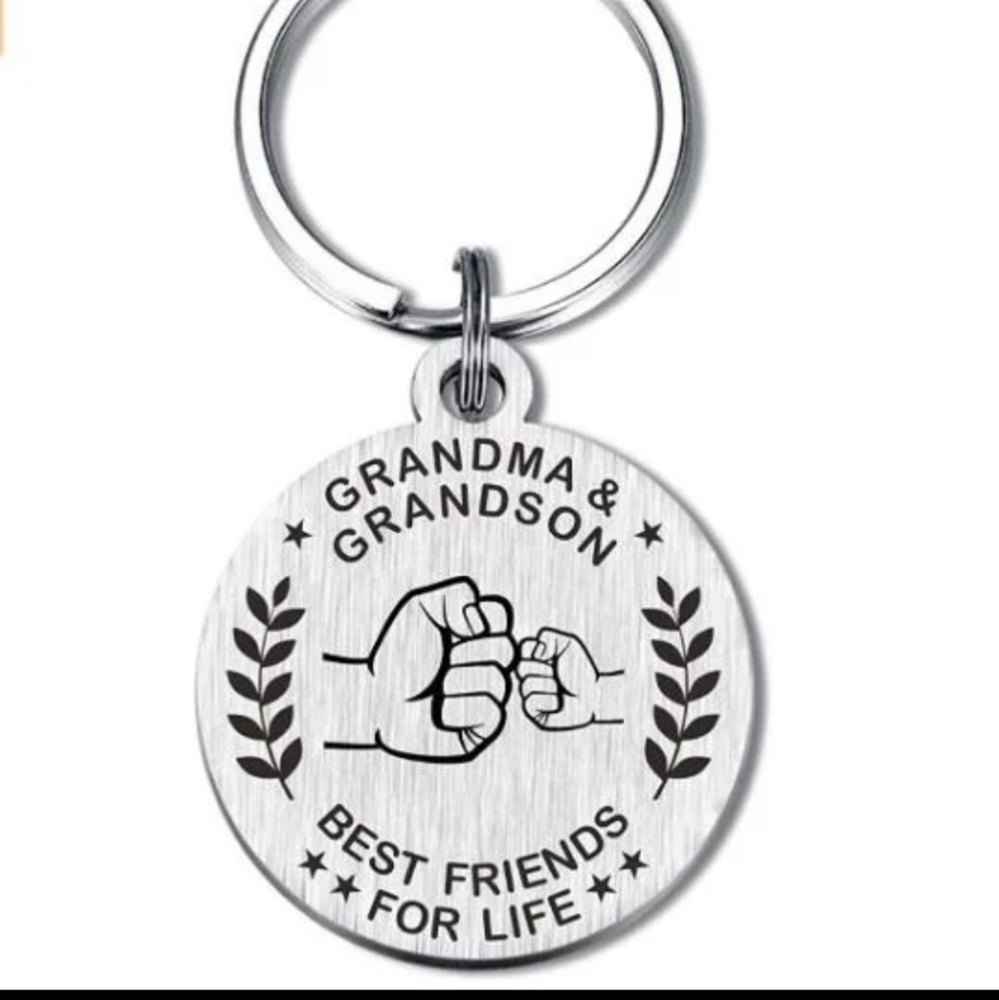Grandma & Grandson Best Friends Keychain